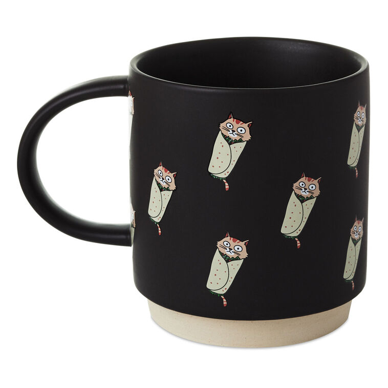 Hallmark Cat Burrito Funny Mug 16 Oz