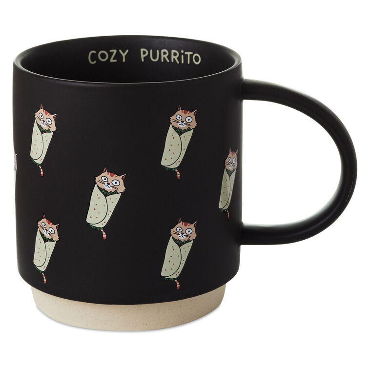 hallmark Cat Burrito Funny Mug 16 oz