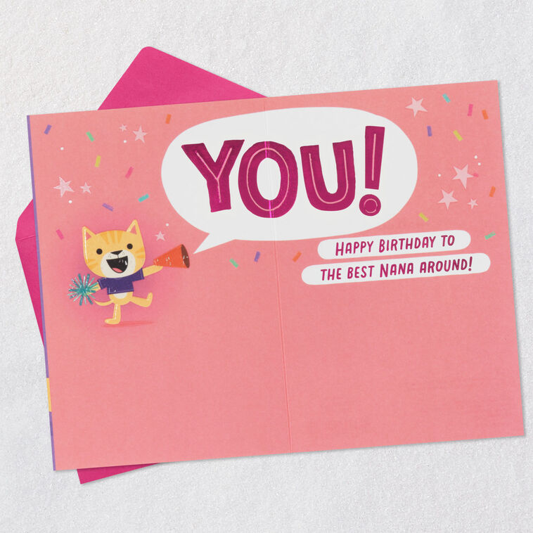 Hallmark Cat Cheerleaders Birthday Card For Nana