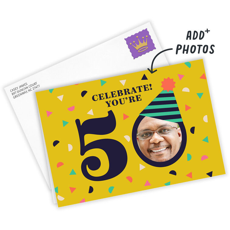 Hallmark Celebrate Custom 50th Birthday Card