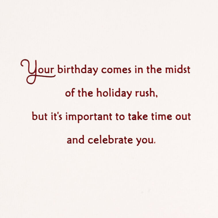 Hallmark Celebrating You Holiday Birthday Card