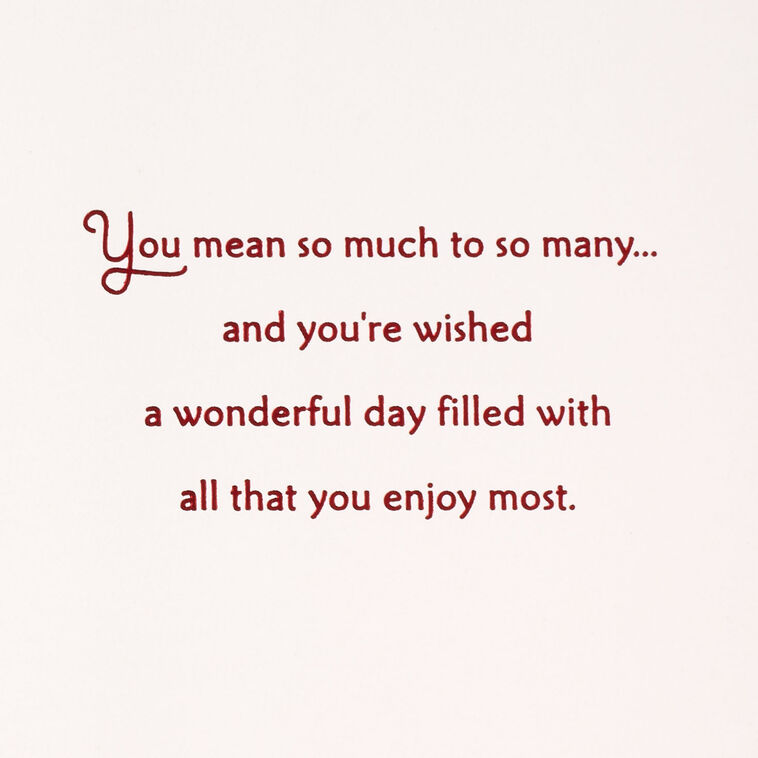 Hallmark Celebrating You Holiday Birthday Card