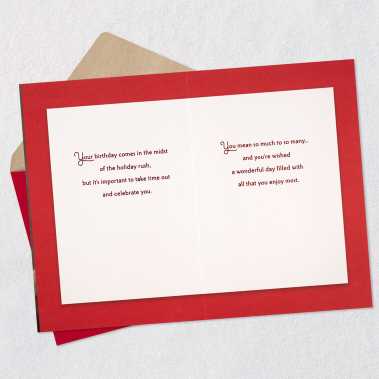 Hallmark Celebrating You Holiday Birthday Card