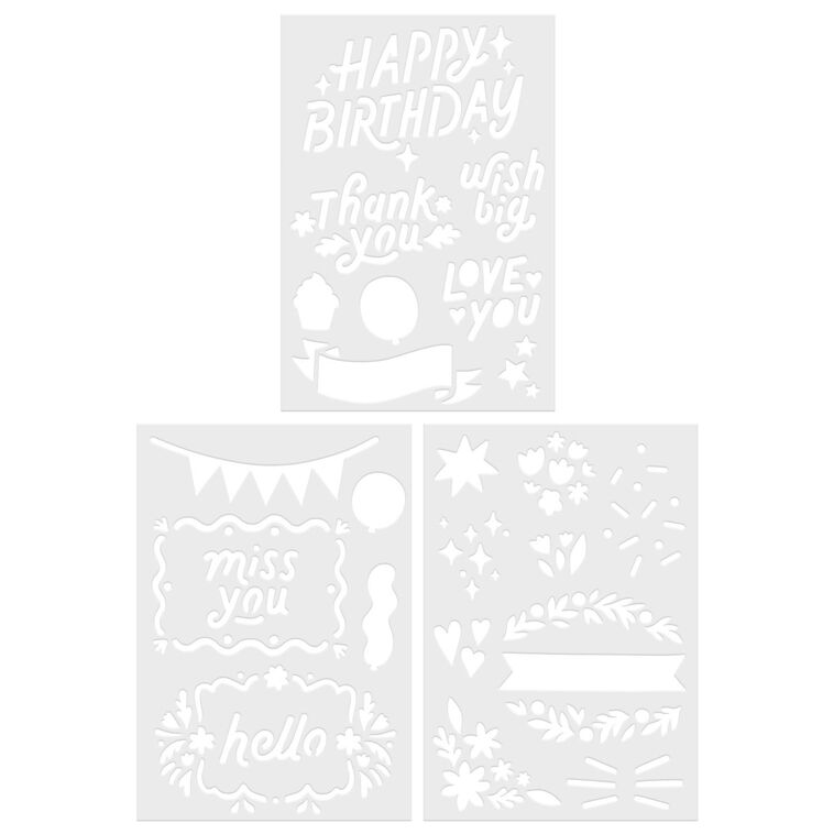 hallmark Celebrations Stencil Kit Pack of 36