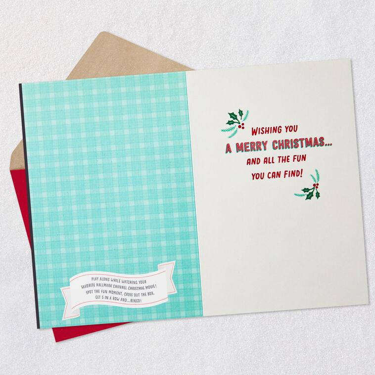 Hallmark Hallmark Channel Christmas Movie Bingo Christmas Card