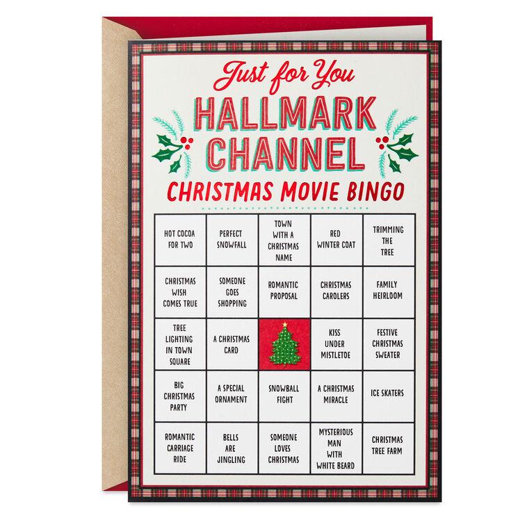 hallmark Hallmark Channel Christmas Movie Bingo Christmas Card