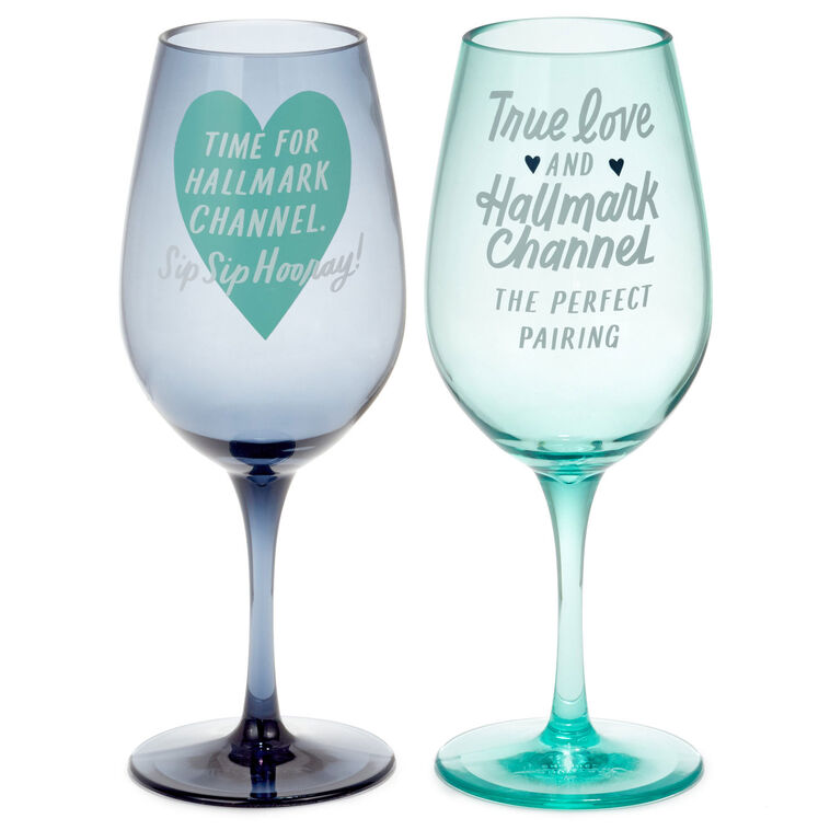 hallmark Hallmark Channel Perfect Pairing Acrylic Wine Glasses Set of 2