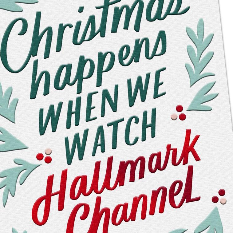 Hallmark Hallmark Channel Popcorn Movies And Happiness Christmas Card