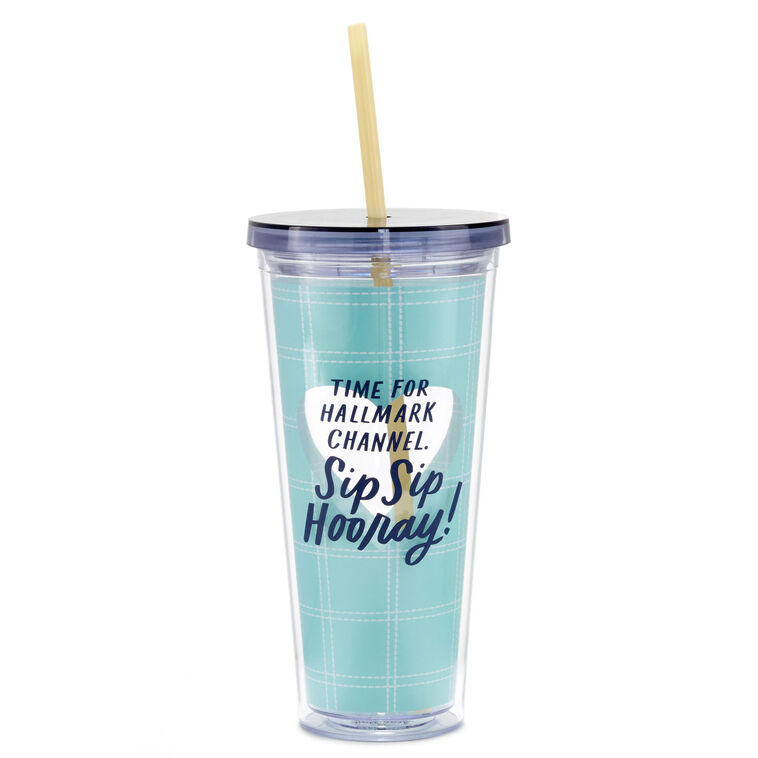 hallmark Hallmark Channel Sip Sip Hooray Water Tumbler 22 oz