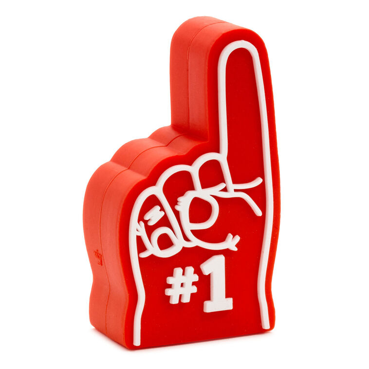 hallmark Charmers #1 Foam Finger Silicone Charm