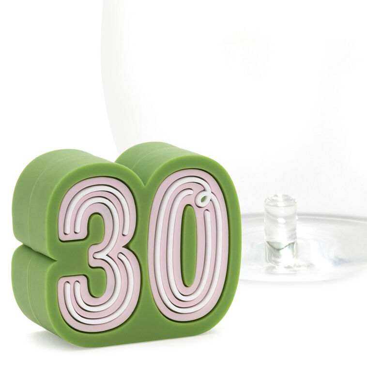 Hallmark Charmers 30th Birthday Silicone Charm