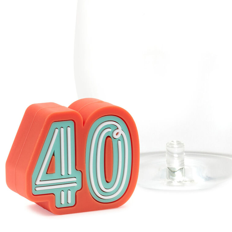 Hallmark Charmers 40th Birthday Silicone Charm