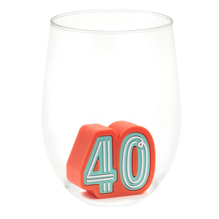 Hallmark Charmers 40th Birthday Silicone Charm