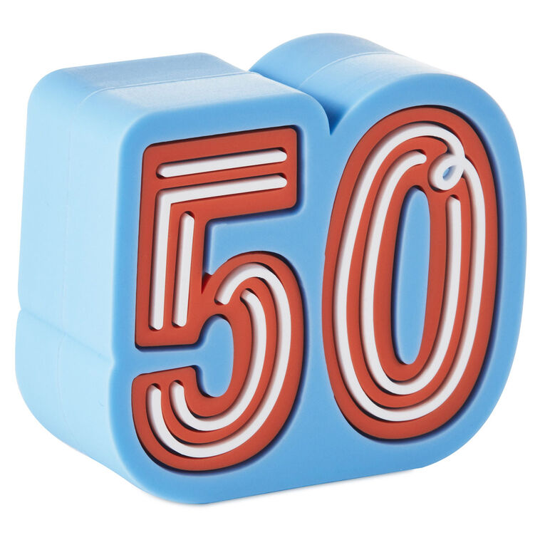 hallmark Charmers 50th Birthday Silicone Charm