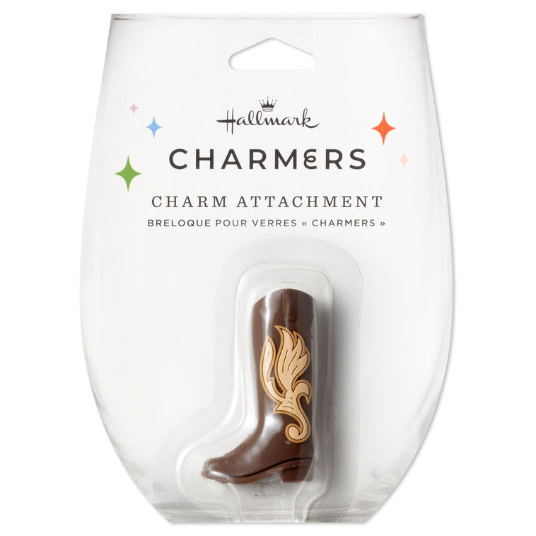 Hallmark Charmers Cowboy Boot Silicone Charm 2" H