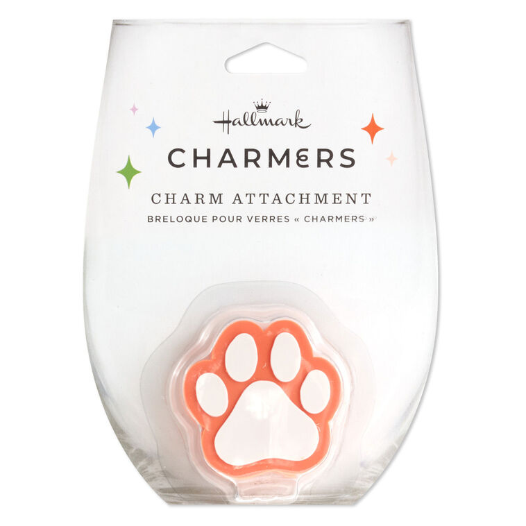 Hallmark Charmers Paw Print Silicone Charm 1.8" H