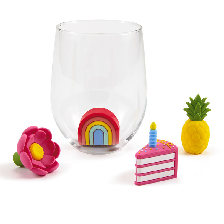 Hallmark Charmers Pink Flower Silicone Charm