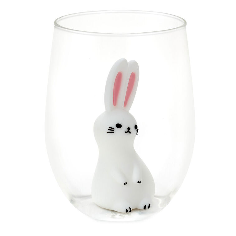 Hallmark Charmers White Bunny Silicone Charm 2.6" H
