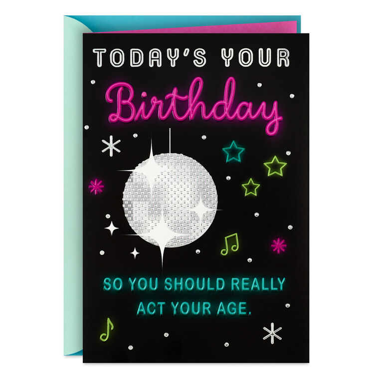 hallmark Cheers to Acting Your Age Birthday Card