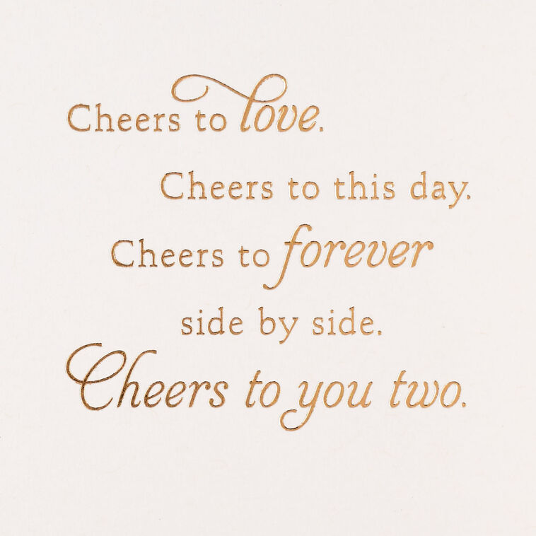 Hallmark Cheers To You Two Wedding Card