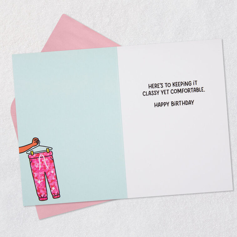 Hallmark Classy Yet Comfy Funny Birthday Card