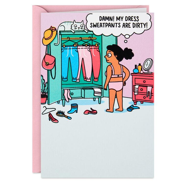 hallmark Classy Yet Comfy Funny Birthday Card