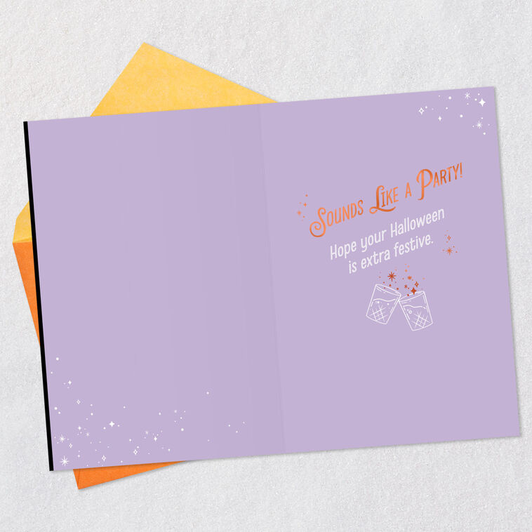 Hallmark Cocktails And Ghosts Halloween Card