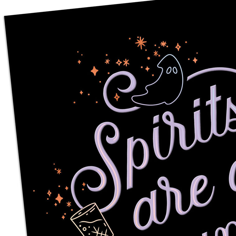 Hallmark Cocktails And Ghosts Halloween Card