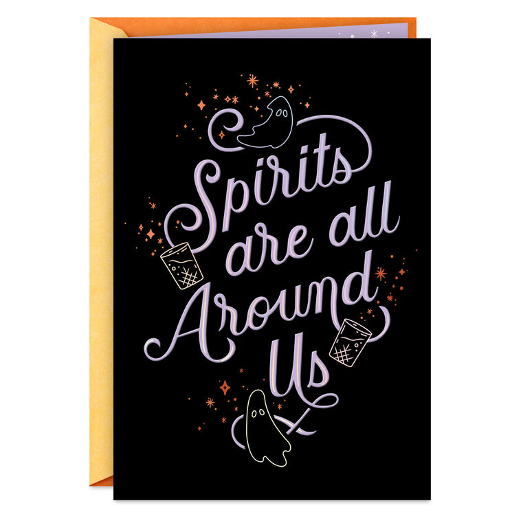 hallmark Cocktails and Ghosts Halloween Card