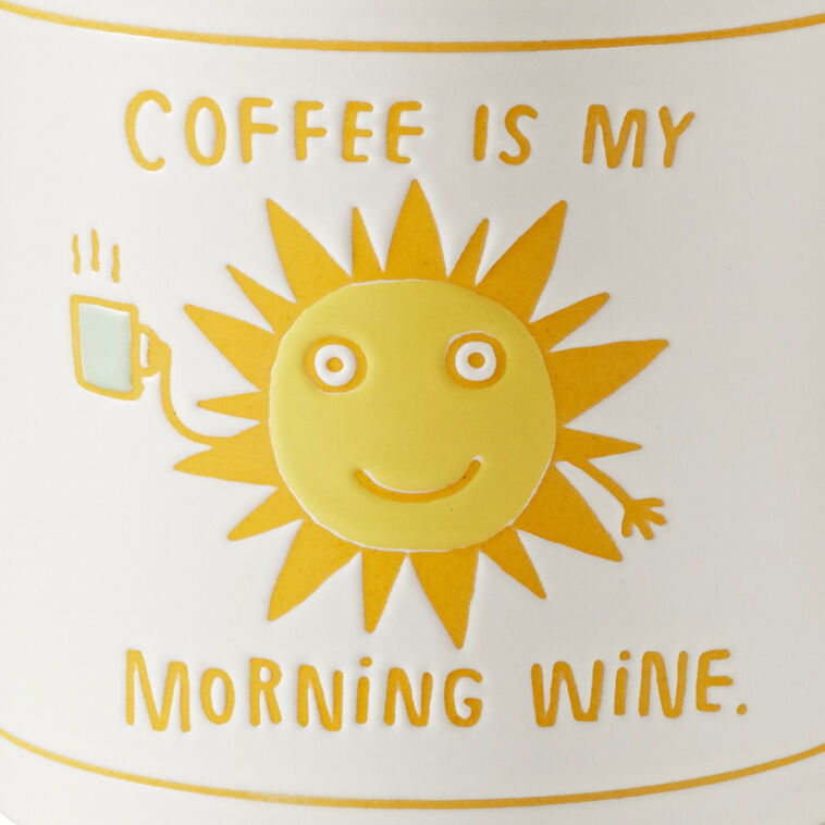 Hallmark Coffee Is My Morning Wine Funny Mug 16 Oz