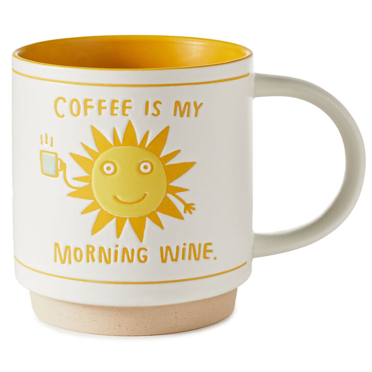 hallmark Coffee Is My Morning Wine Funny Mug 16 oz