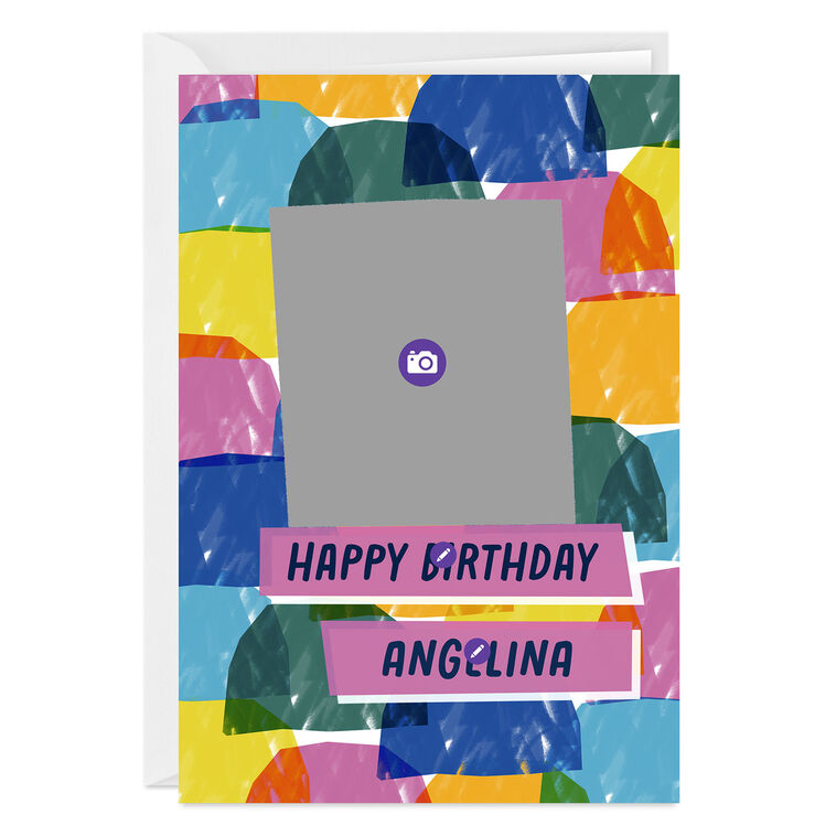 Hallmark Colored Shapes Custom Birthday Card