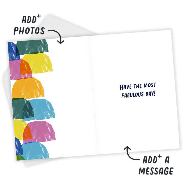 Hallmark Colored Shapes Custom Birthday Card