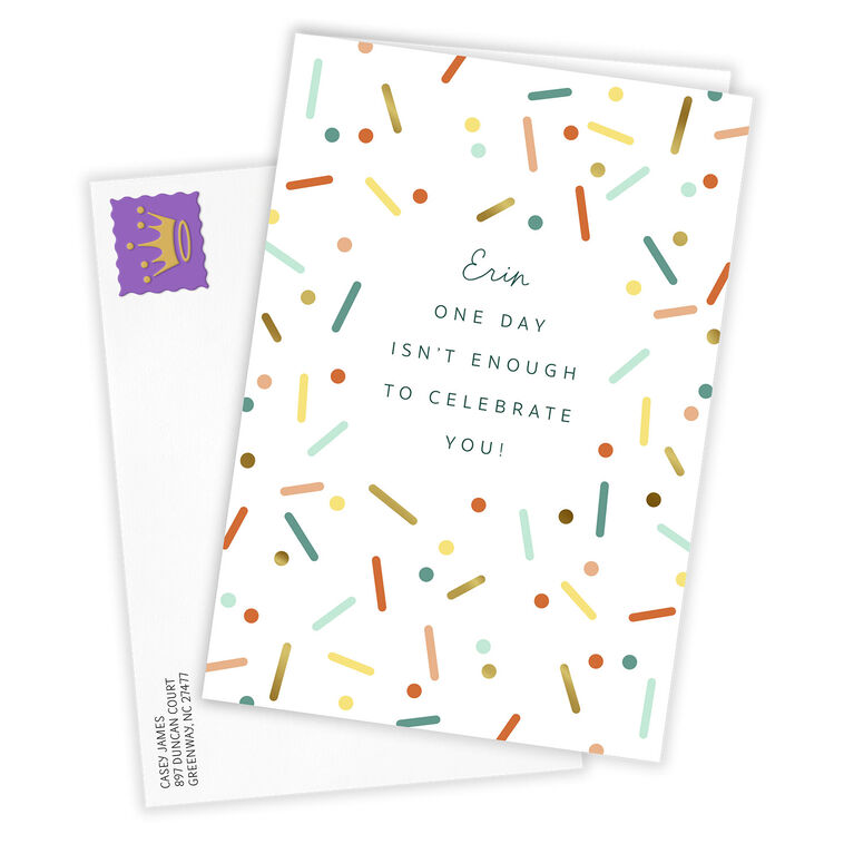 Hallmark Colorful Confetti Custom Card