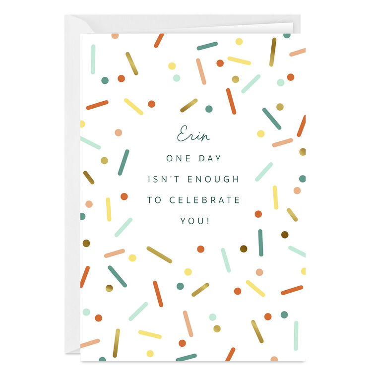 hallmark Colorful Confetti Custom Card
