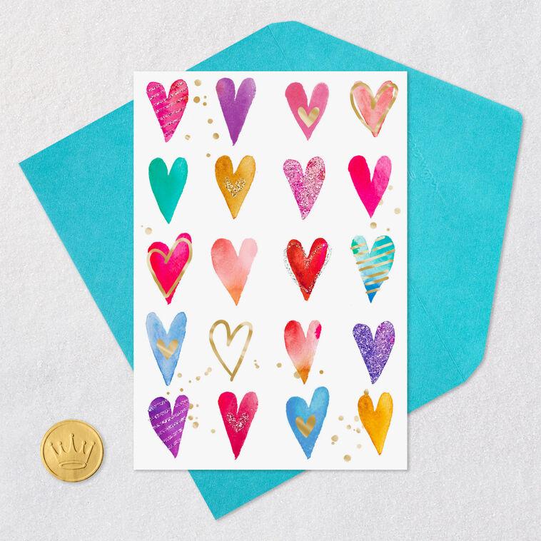 Hallmark Colorful Hearts Blank Card