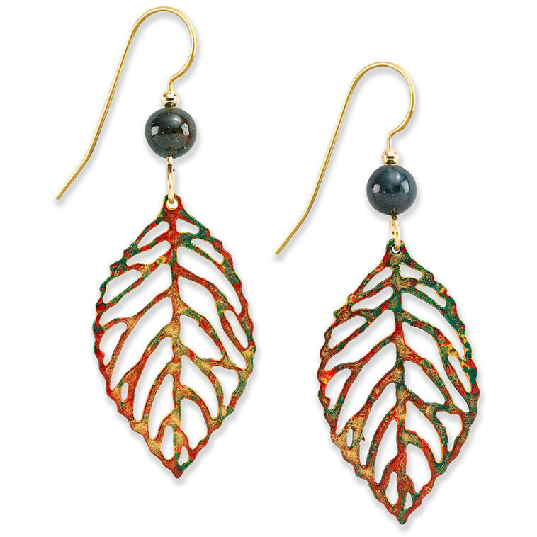 hallmark Colorful Leaf Metal Drop Earrings