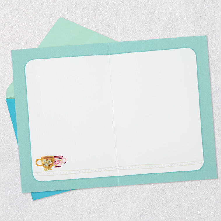 Hallmark Colorful Patterned Teacups Blank Card