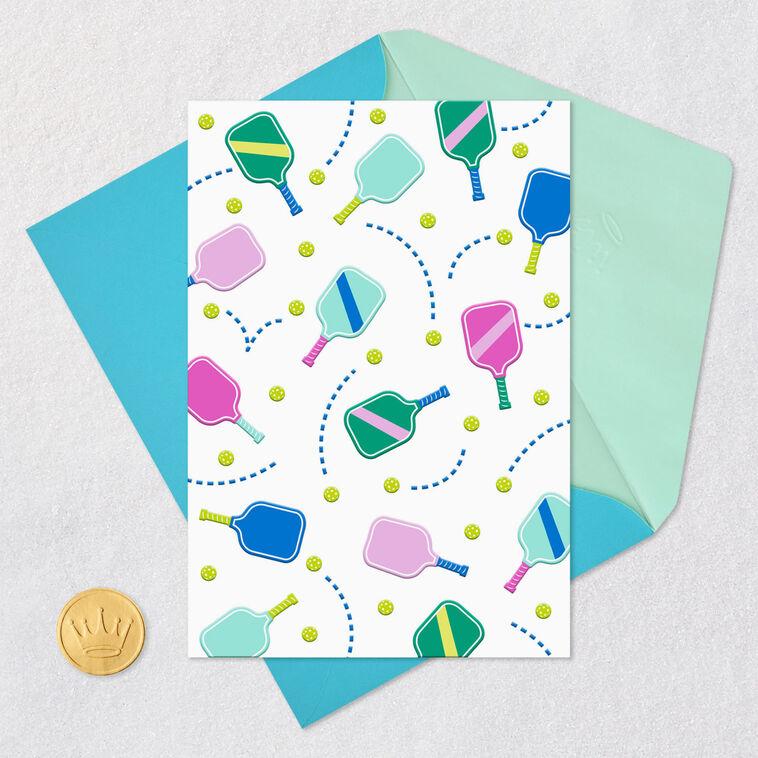 Hallmark Colorful Pickleball Paddles Blank Card