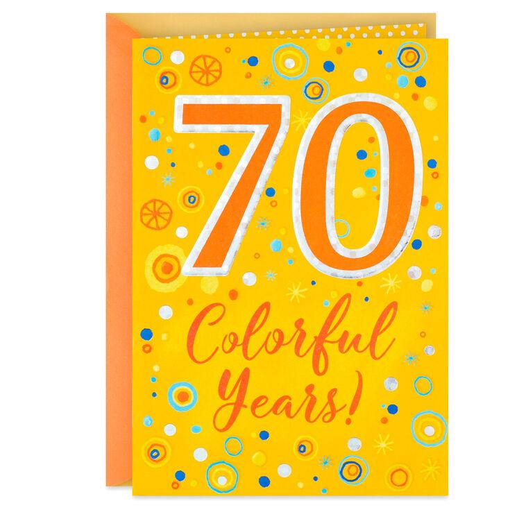 hallmark Colorful Years 70th Birthday Card