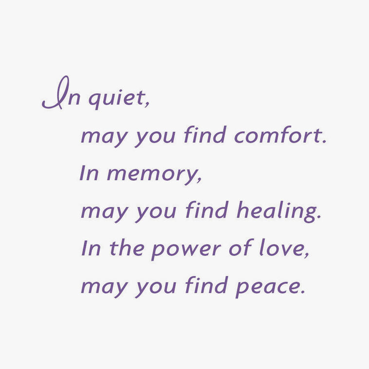 Hallmark Comfort Healing And Peace Sympathy Card