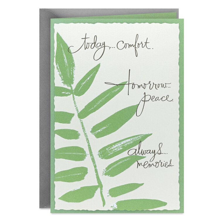 hallmark Comfort Peace and Memories Sympathy Card