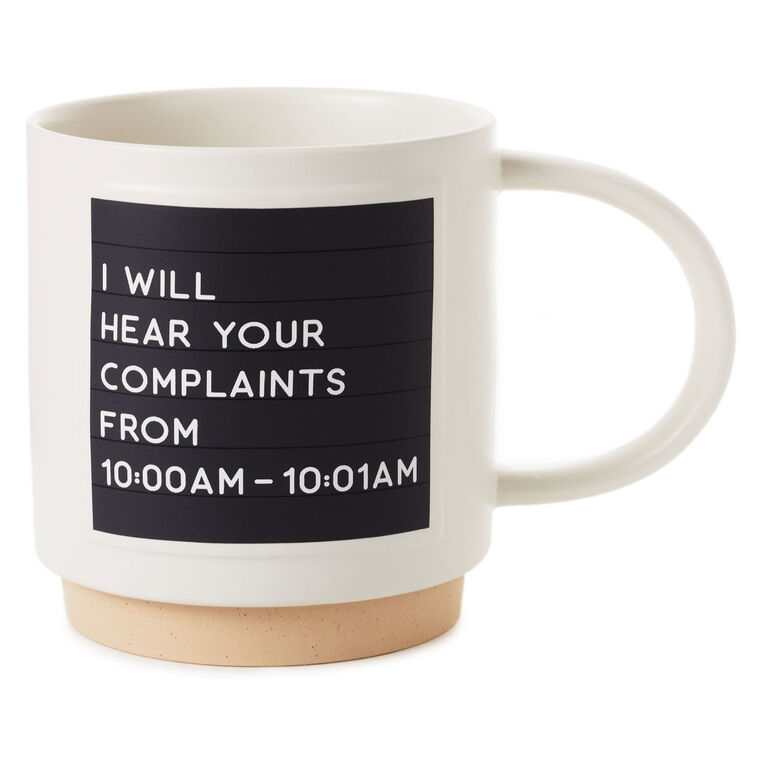 hallmark Complaints Funny Mug 16 oz