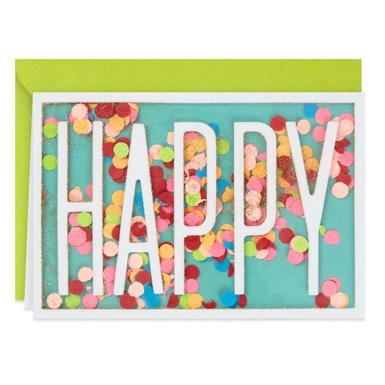 hallmark Confetti Wishes Birthday Card