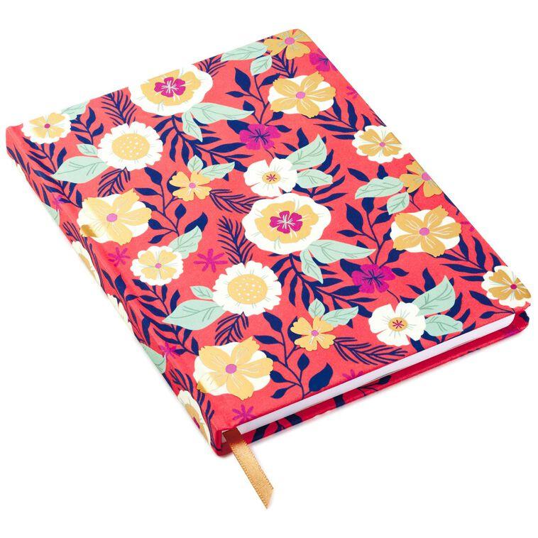 hallmark Coral With Floral Hardback Notebook