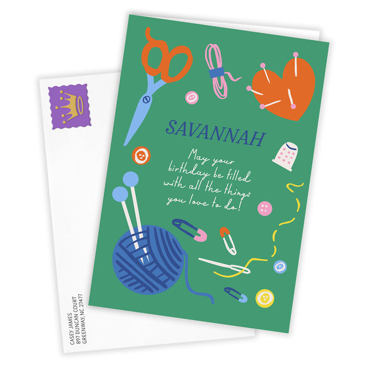 Hallmark Crafty Design Icons Custom Birthday Card