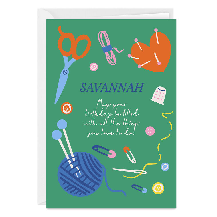 hallmark Crafty Design Icons Custom Birthday Card