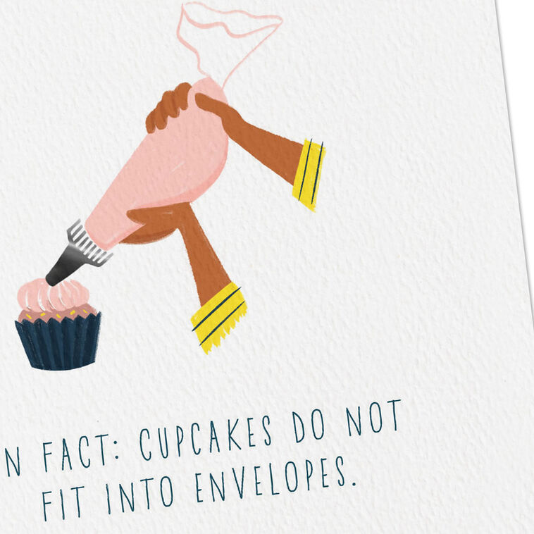 Hallmark Cupcakes Don't Fit Funny Birthday Card