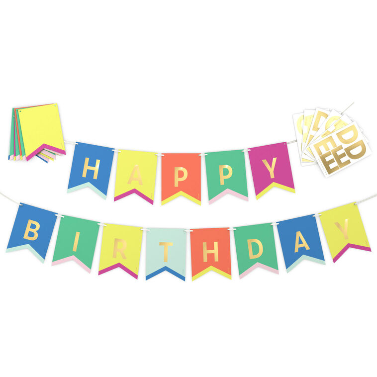 hallmark Customizable Multicolor Party Banner Kit