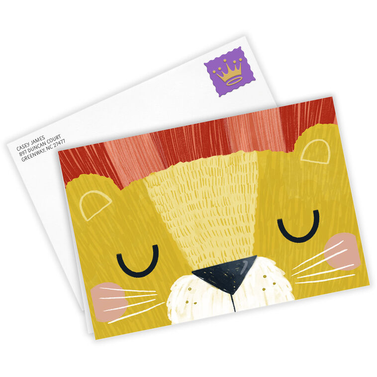 Hallmark Cute Roaring Lion Custom Birthday Card